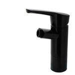 Mitigeur de douche à levier unique, COMO noir mat, hauteur 17 cm, raccord de douche 1/2", NFL 350 mm 8/10 mm, montage 1"